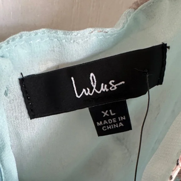 Lulu’s Floral Blue Midi Dress Sz XL - Picture 9 of 10